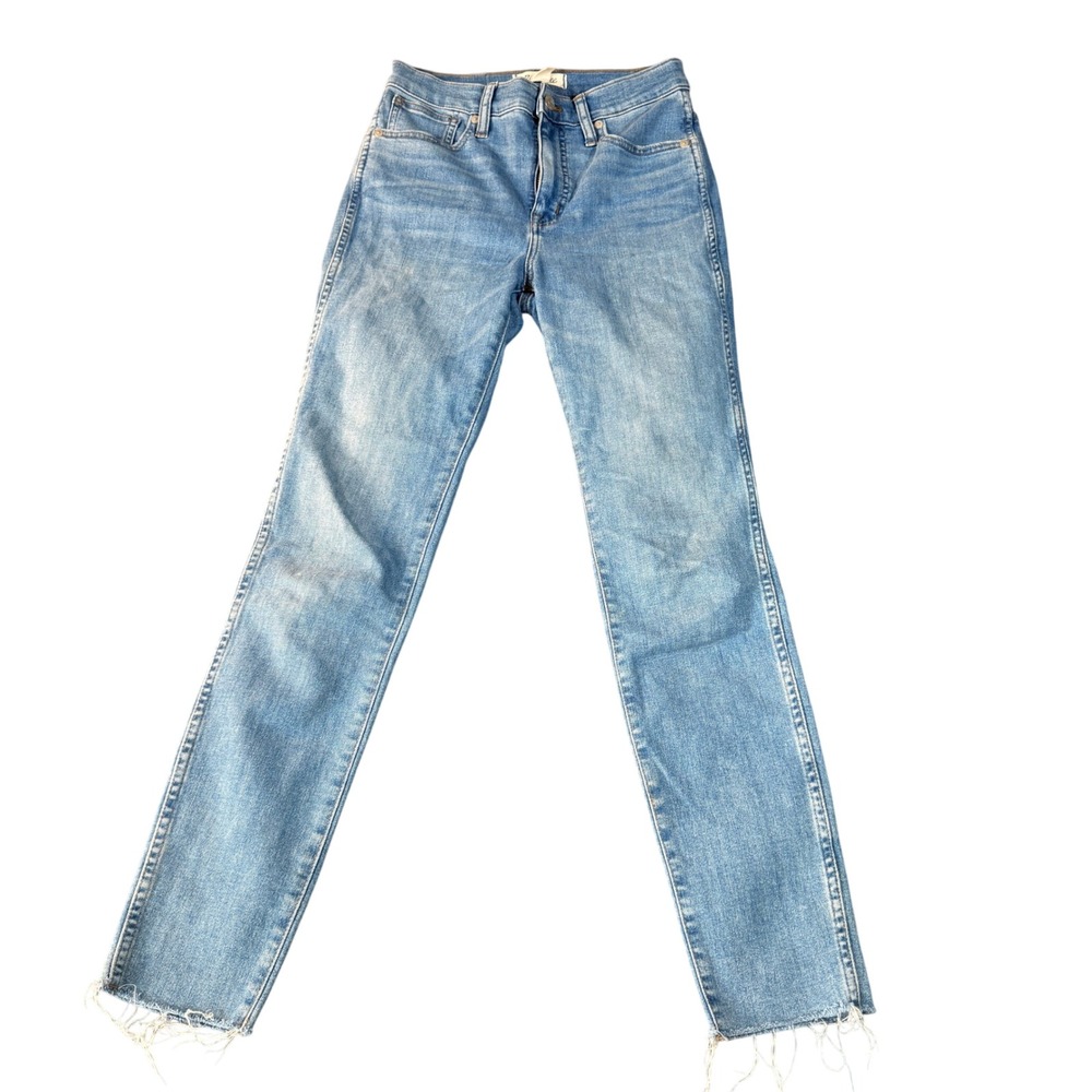 Madewell 10 High-Rise Skinny Jeans‎ Light Wash Raw Hem Size 26